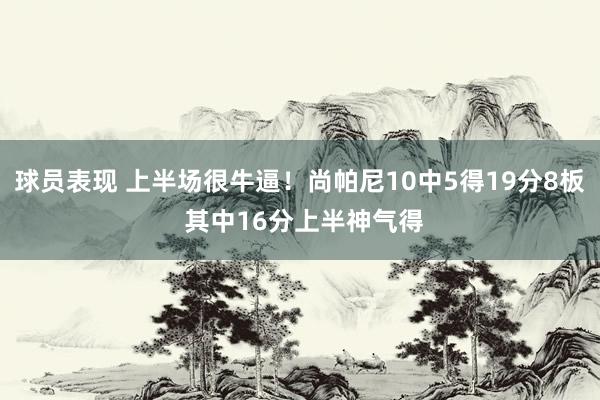 球员表现 上半场很牛逼！尚帕尼10中5得19分8板 其中16分上半神气得