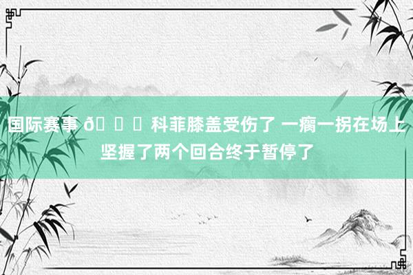 国际赛事 😐科菲膝盖受伤了 一瘸一拐在场上坚握了两个回合终于暂停了