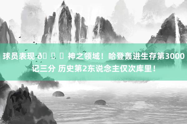 球员表现 😀神之领域！哈登轰进生存第3000记三分 历史第2东说念主仅次库里！