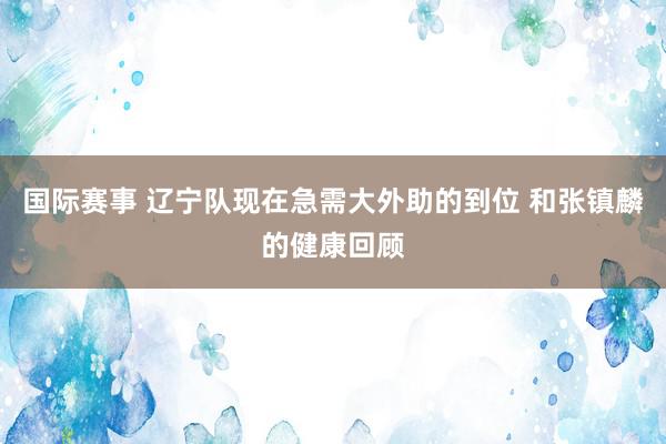 国际赛事 辽宁队现在急需大外助的到位 和张镇麟的健康回顾