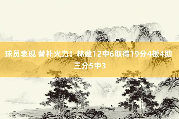 球员表现 替补火力！林葳12中6取得19分4板4助 三分5中3