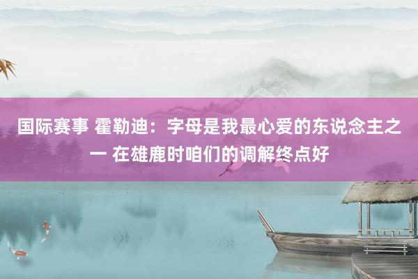 国际赛事 霍勒迪：字母是我最心爱的东说念主之一 在雄鹿时咱们的调解终点好