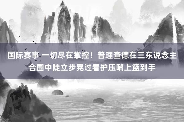 国际赛事 一切尽在掌控！普理查德在三东说念主合围中陡立步晃过看护压哨上篮到手